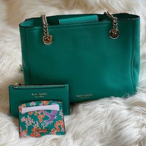 Kate Spade Amelia Pebble Shoulder Bag Tote, Wallet, Cardholder Matching Set